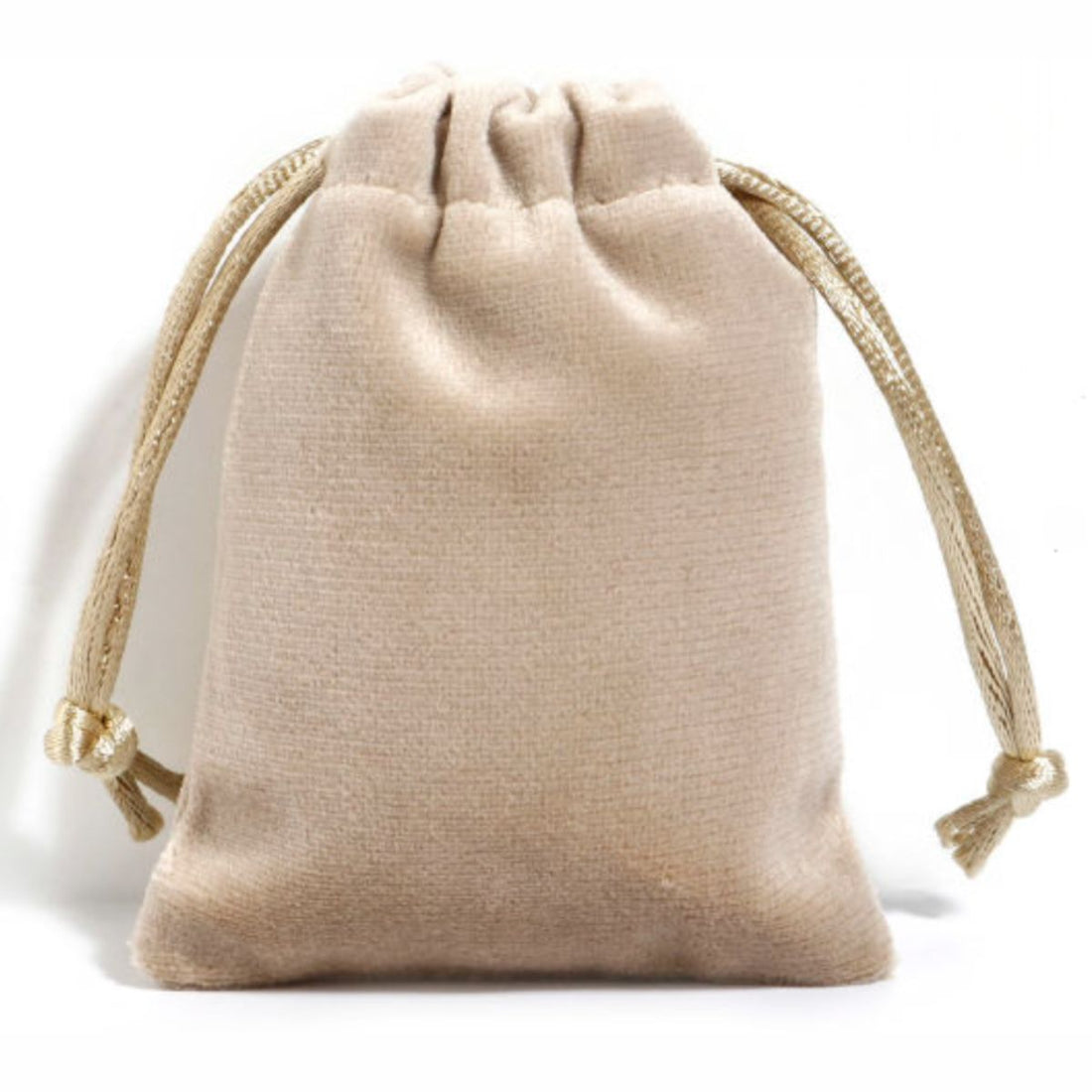 2 Bolsitas de Terciopelo Beige Bolsas Hobbees