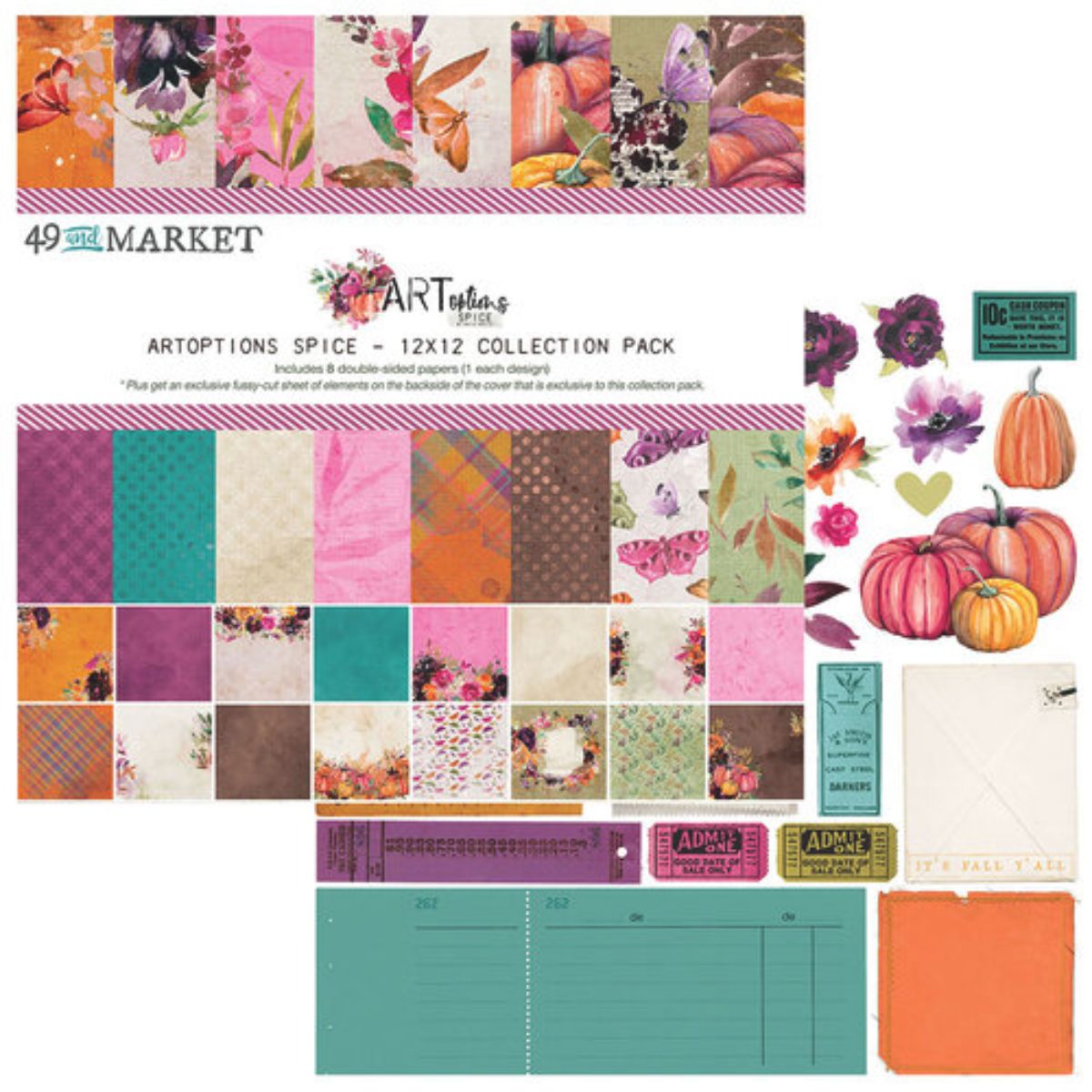 ARToptions Spice Pack 12&quot; / Paquete de Cartulina Doble Cara Papel 49 and Market