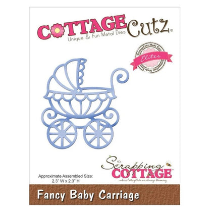 Suaje de Corte de Carriola / Fancy Baby Carriage Dados de Corte / Suajes / Troqueles Cottage Cutz