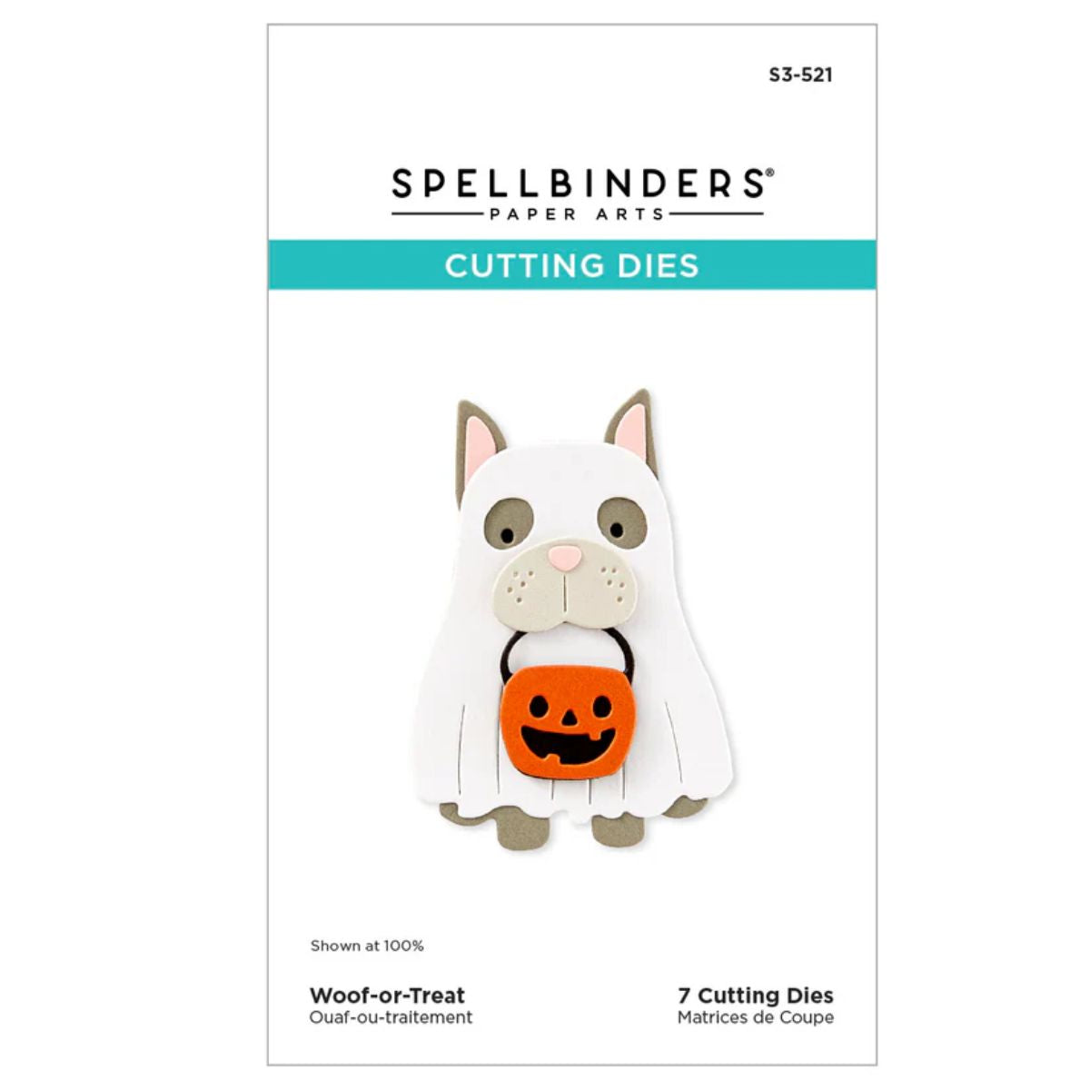 Woof-or-Treat Etched Dies / Suajes de Mascotas Fantasma Dados de Corte / Suajes / Troqueles Spellbinders