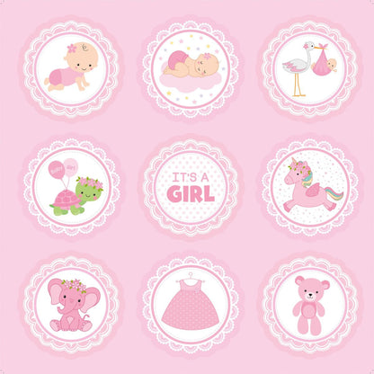 Baby Girl Cardstock Pack 6&quot; / Paquete de 24 Hojas de Cartulina Pequeño Milagro Niña Papel Little Birdie