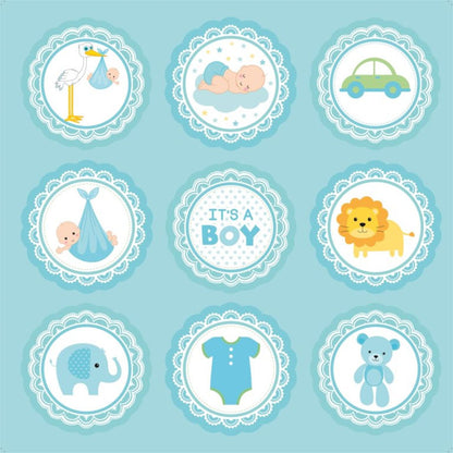 Baby Boy Cardstock Pack 6&quot; / Paquete de 24 Hojas de Cartulina Pequeño Milagro Niño Papel Little Birdie