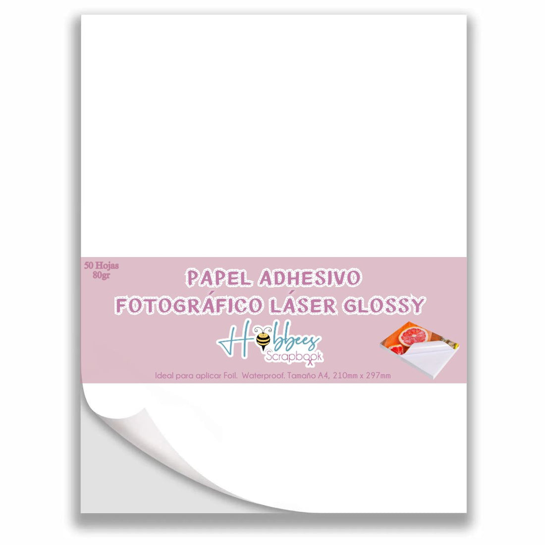 Papel Adhesivo Fotográfico Láser Glossy 80 Gr Papel Hobbees