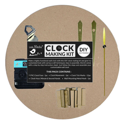 Clock Making Kit / Kit de Reloj de Pared Accesorios Little Birdie