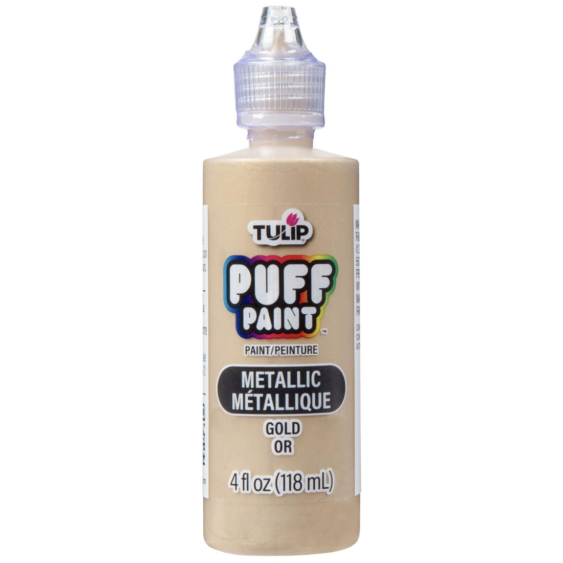 Dimensional Fabric Puff Paint Metallics Gold / Pintura Dimensional para Tela Dorado Pintura para Tela Tulip