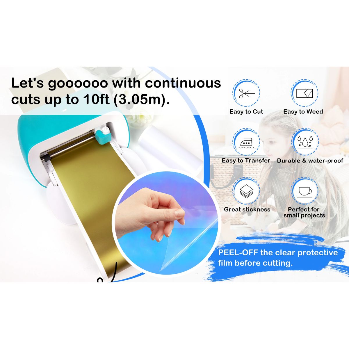 Cricut Joy Matte White / Vinil Blanco Mate Viniles Teckwrap