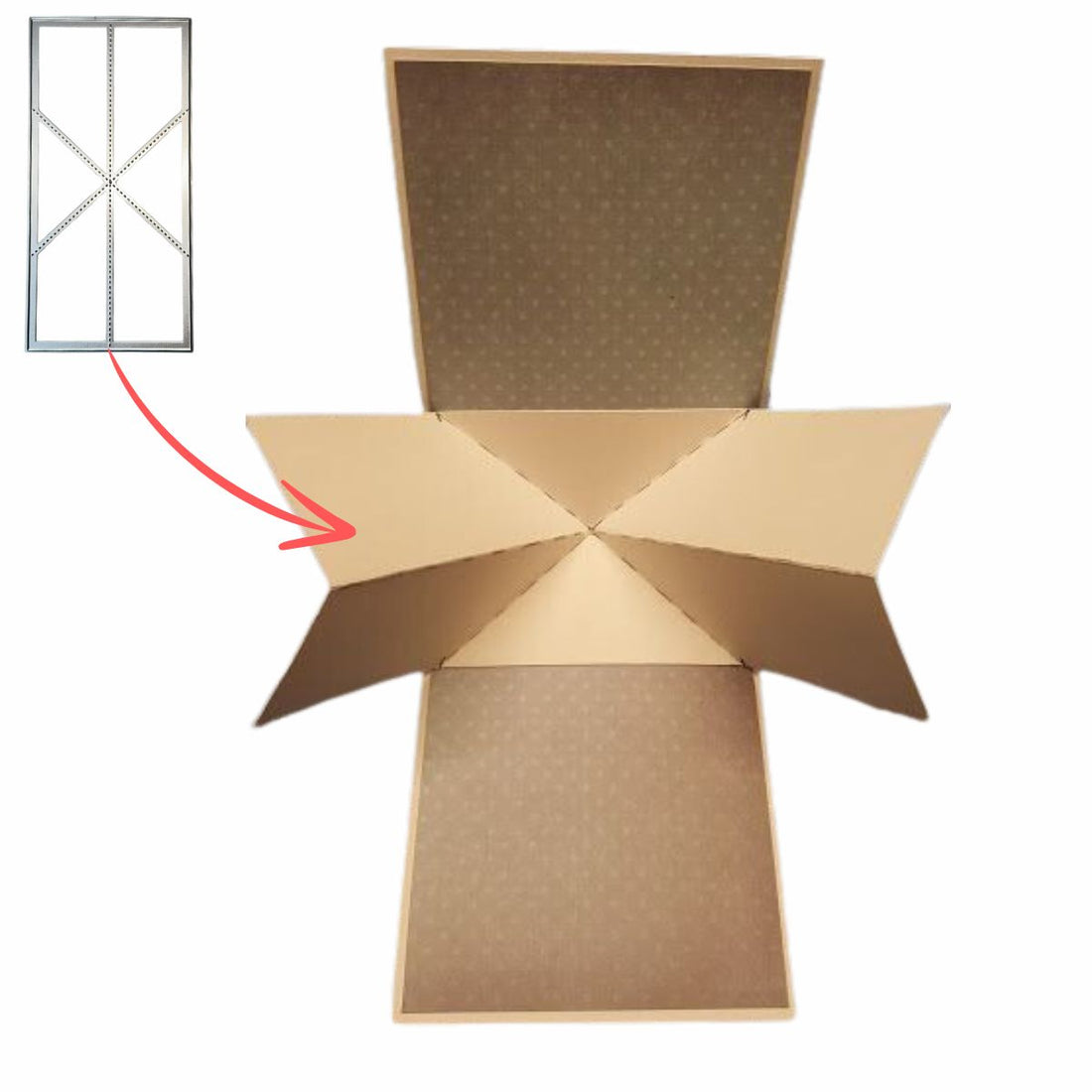 Suaje de Estructura para Hacer Twist and Pop Fold Card Dados de Corte / Suajes / Troqueles Hobbees