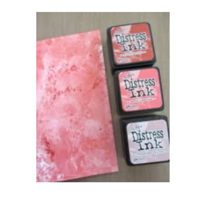 Tim Holtz Distress Oxide Worn Lipstick / Cojin de Tinta Efecto Oxidado Rojo Tintas Ranger