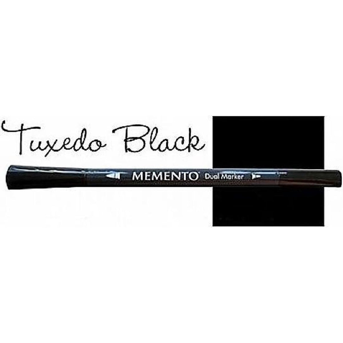 Memento Dual-tip Marker Tuxedo Black / Marcador Doble Punta Negro Marcadores &amp; Plumones TSUKINEKO
