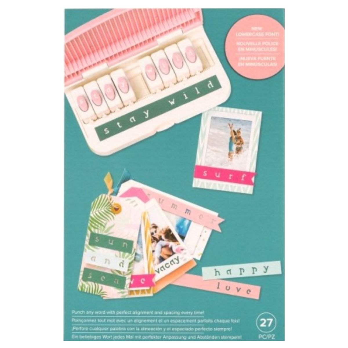 Word Punch Board Lowercase / Perforadora de Letras Minúsculas Perforadoras We R Memory Keepers