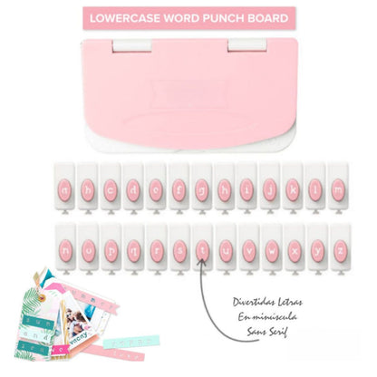 Word Punch Board Lowercase / Perforadora de Letras Minúsculas Perforadoras We R Memory Keepers