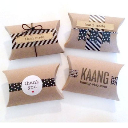 Kraft Pillow Boxes / 10 Cajitas de Almohada Listas Para Armar Cajitas para Armar Darice