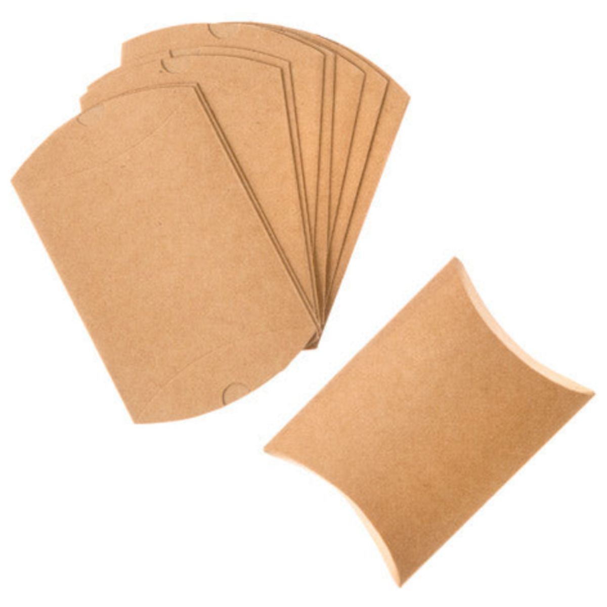 Kraft Pillow Boxes / 10 Cajitas de Almohada Listas Para Armar Cajitas para Armar Darice