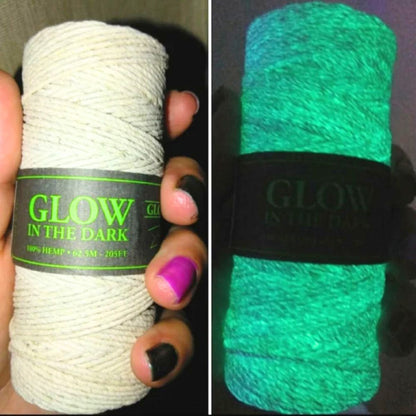 Hemp Cord 20lb Glow In The Dark / Hilo de Cáñamo Brilla en Oscuridad Listones e Hilos Hemptique