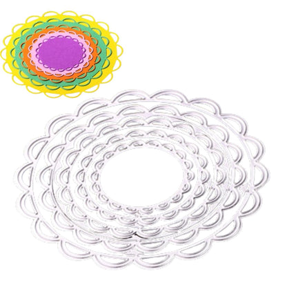 Suaje de Círculos con Borde tipo Encaje Dados de Corte / Suajes / Troqueles Hobbees