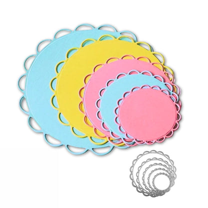 Suaje de Círculos con Borde tipo Encaje Dados de Corte / Suajes / Troqueles Hobbees