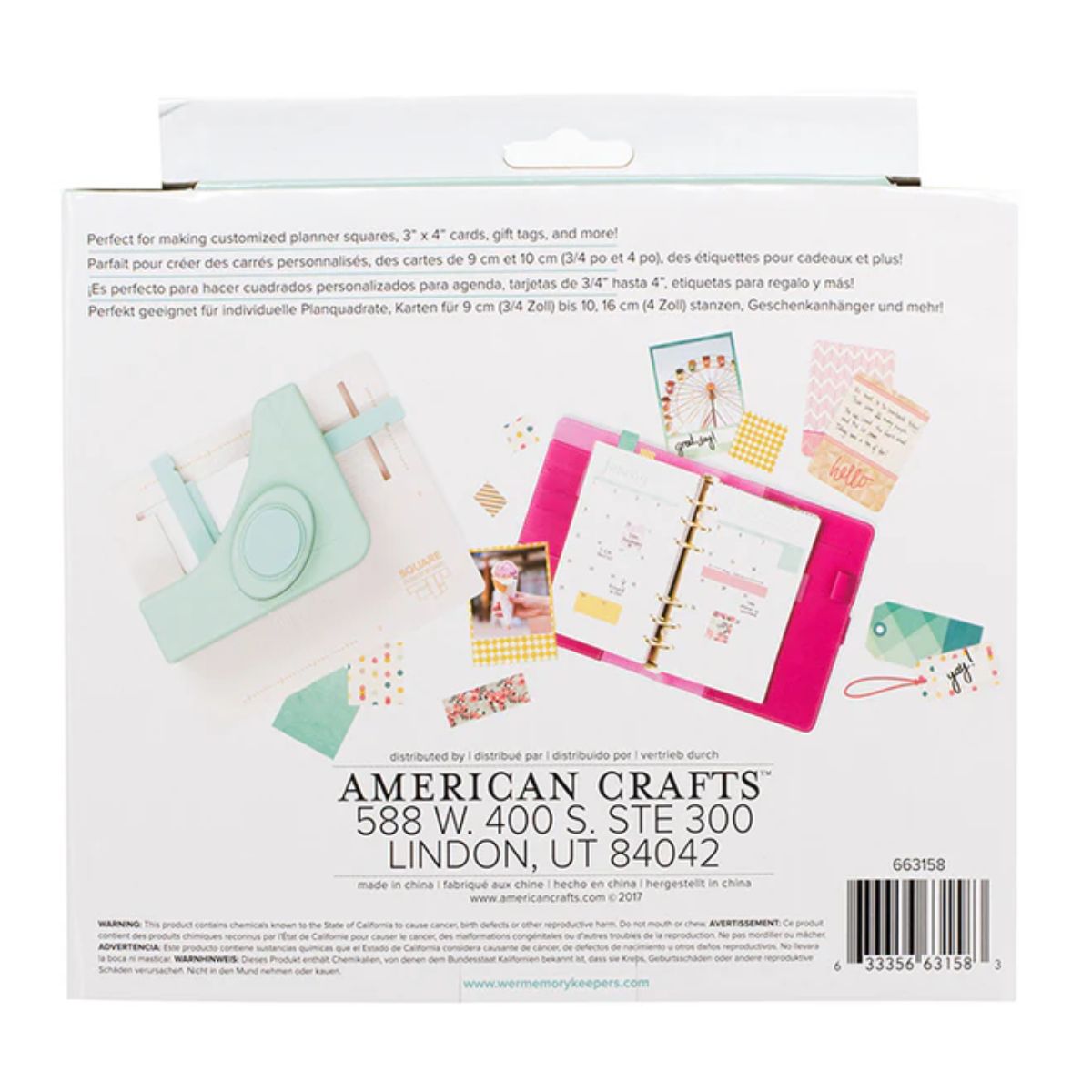 Square Punch Board / Tabla para Hacer Cuadros y Rectángulos Herramientas We R Memory Keepers