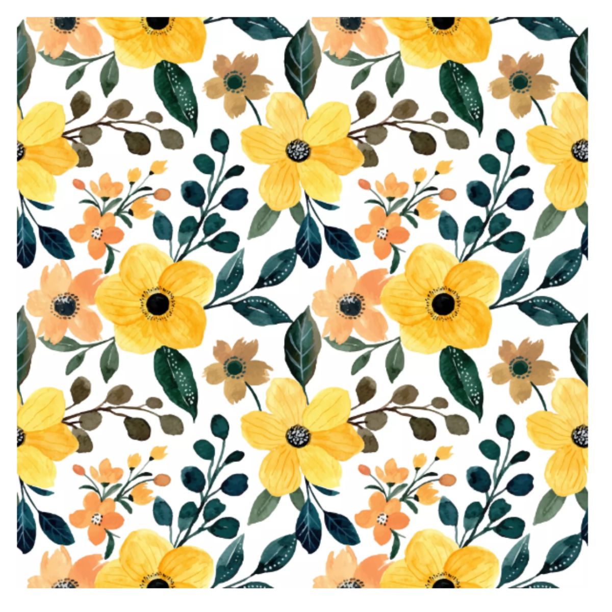 Servilleta de Papel Yellow Floral Pattern 