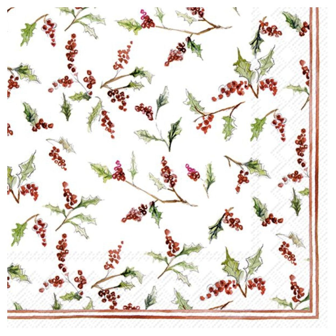Servilleta de Papel Christmas Ilex Berries 