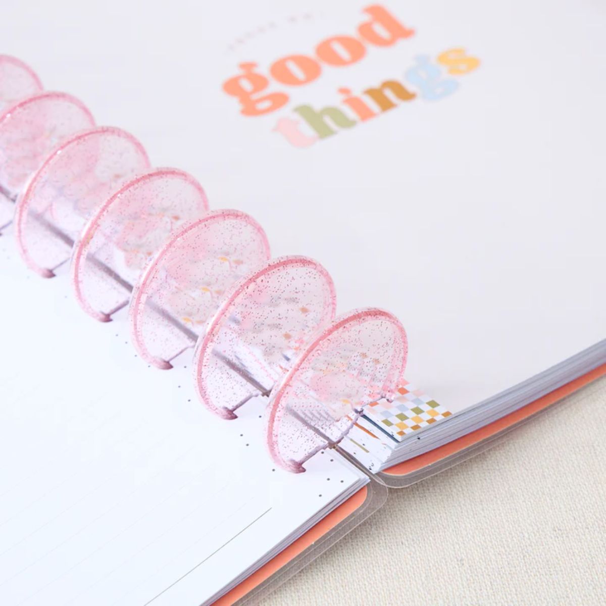 Pink Glitter Discs 1.75"/ Discos para Agendas Rosa con Glitter Discos para Planners Maggie Holmes