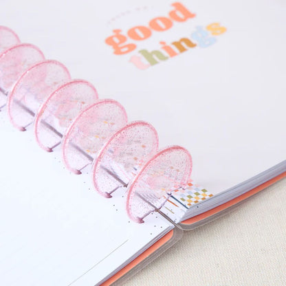 Pink Glitter Discs 1.75"/ Discos para Agendas Rosa con Glitter Discos para Planners Maggie Holmes