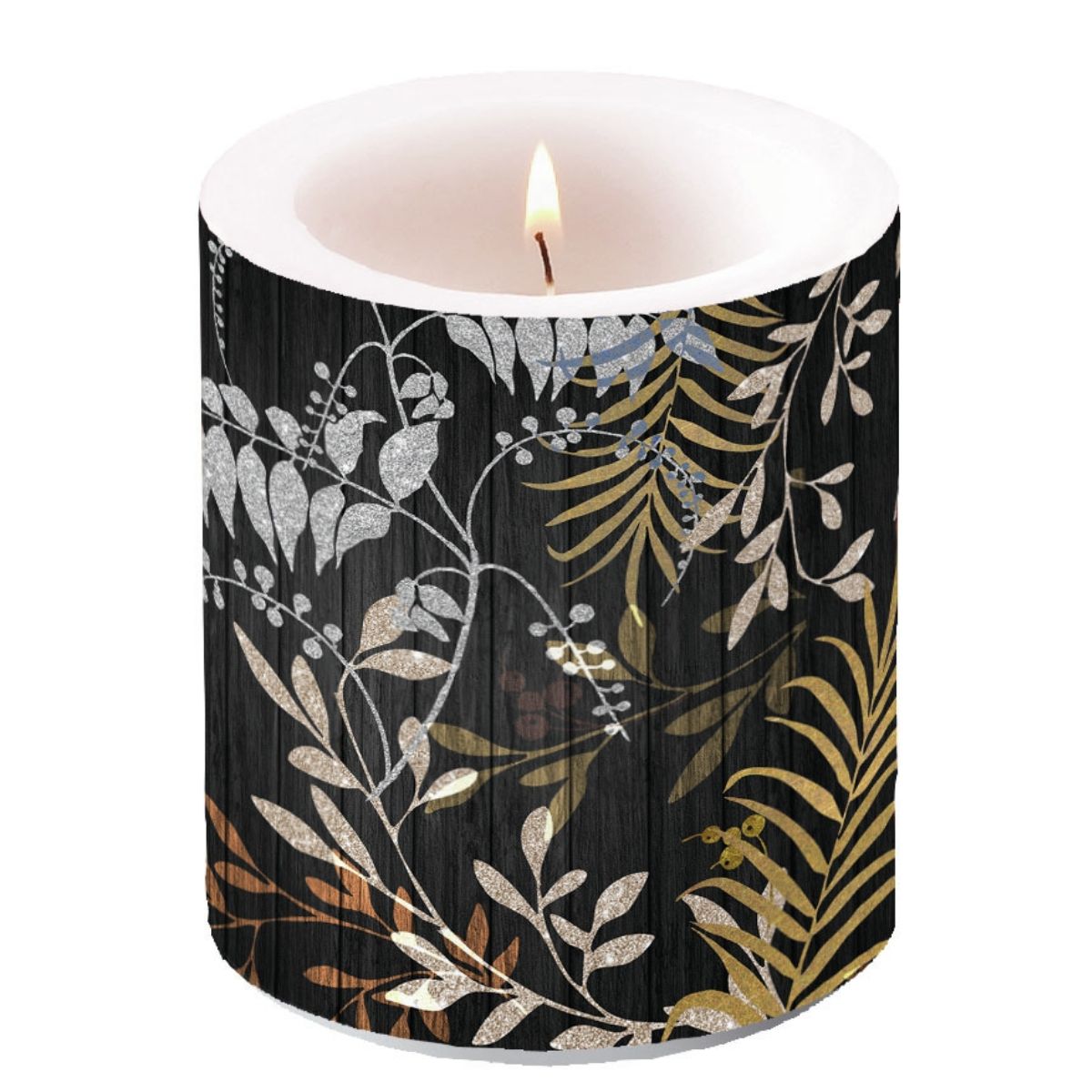 Servilleta de Papel Luxury Leaves Black 
