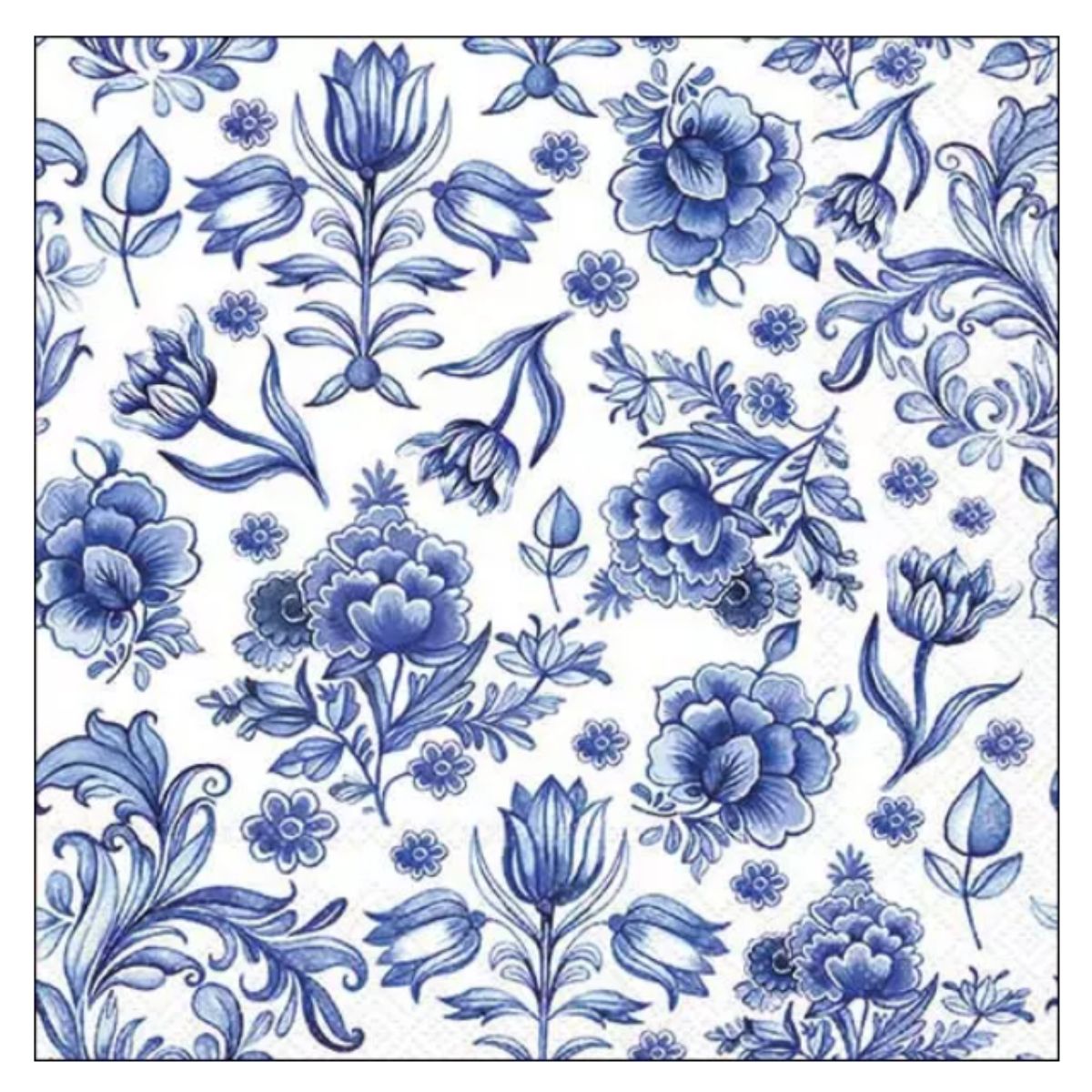 Servilleta de Papel Delft Blue Flowers 