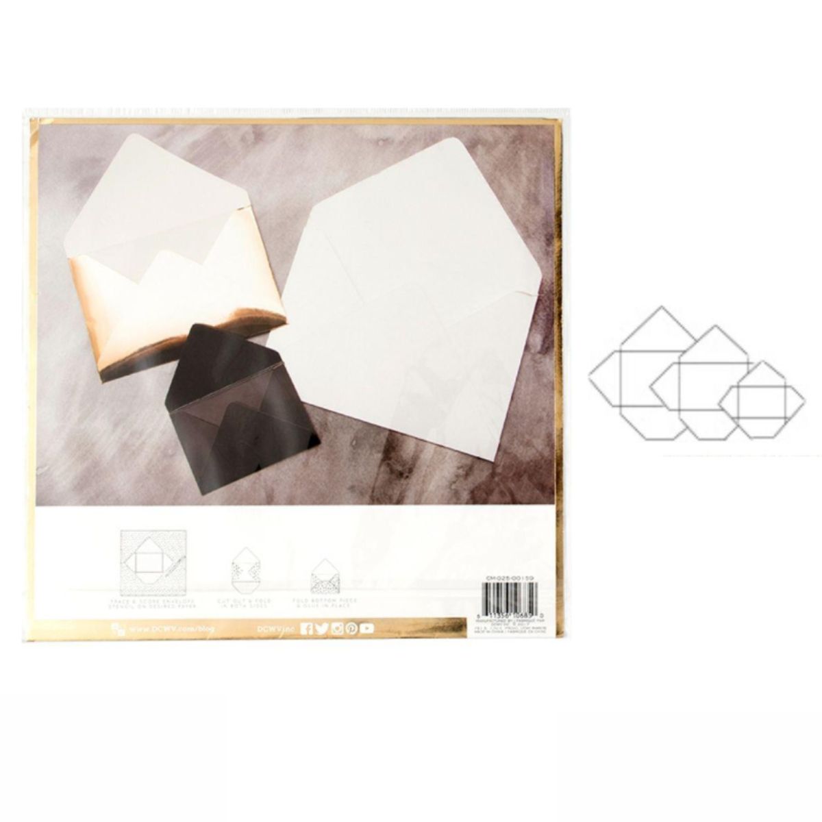 Envelope Stencil Kit / Plantillas para Hacer Sobres Esténciles / Plantillas DCWV