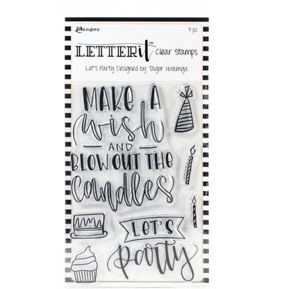 Ranger Letter It Clear Stamp / Sello Acrílico let´s party Sellos Ranger