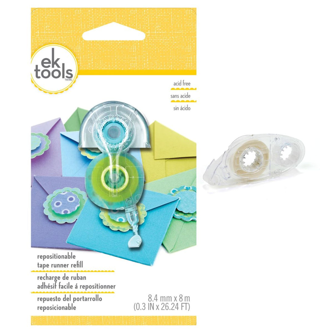 Repositional Tape Runner Refill / Repuesto de Cinta Reposicionable Adhesivos / Pegamentos Ek Success