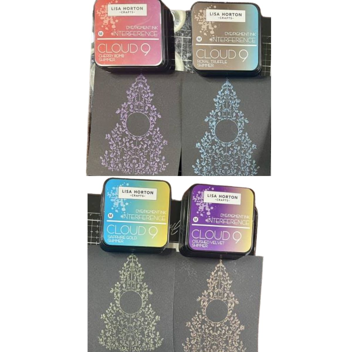 Shimmer Interference Ink Pad / Tinta De Interferencia Castaño Cálido Destellos Tinta para Sellos Lisa Horton Crafts