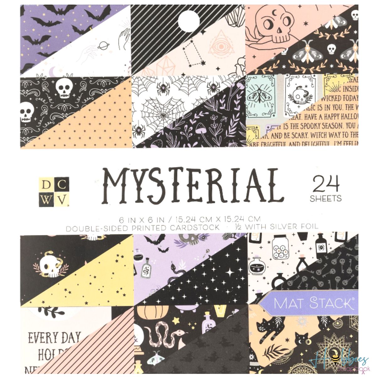 Mysterial Cardstock Stack  / Block Cartulina Doble Cara Halloween 6&quot; Papel DCWV