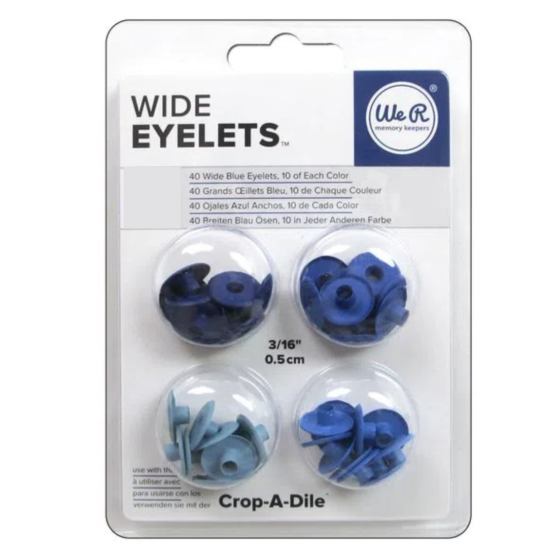 Wide Eyelets Blues / Ojillos Anchos Azules Adornos / Embellishments We R Memory Keepers