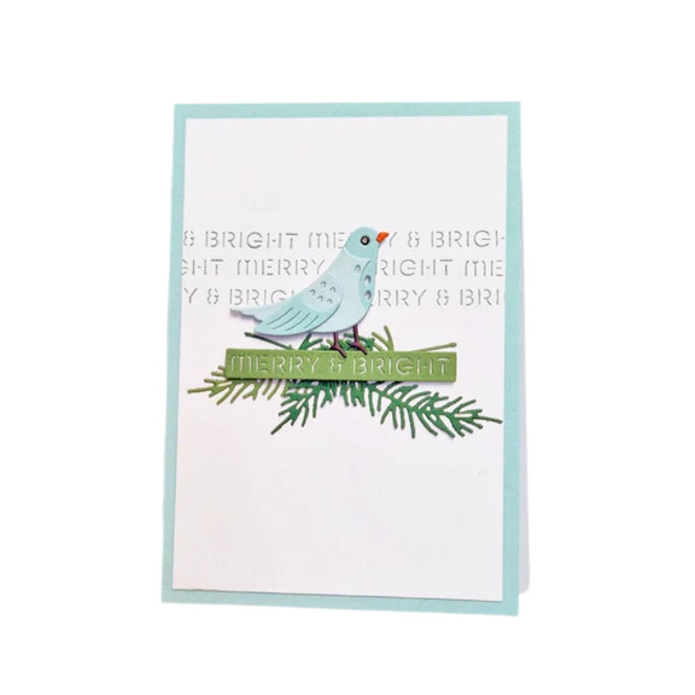 Christmas Bird Poinsettia Etched Dies / Suaje de Flor de Pascua y Ave Dados de Corte / Suajes / Troqueles Spellbinders