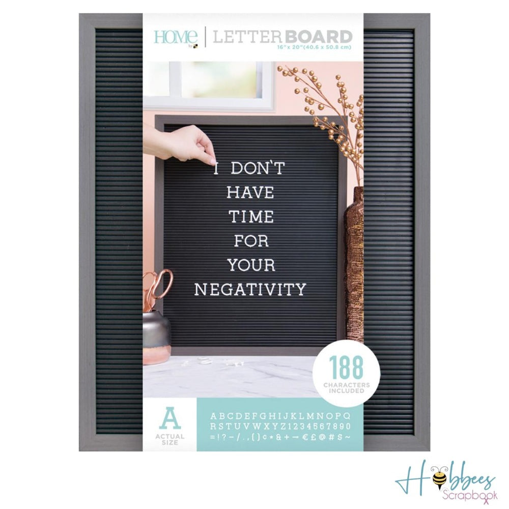 16 x 20 LetterBoard Gray Stained Frame / Tablero de Mensajes 