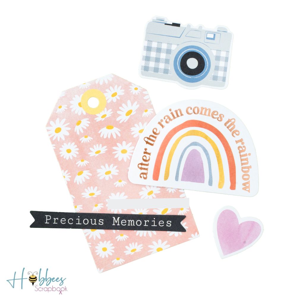 Rainbow Avenue Ephemera Die-Cuts / Recortes Decorativos Stickers American Crafts