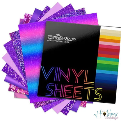 Purple Sheets Pack / 8 Hojas de Vinil Adhesivo Variado Color Morado Viniles Teckwrap