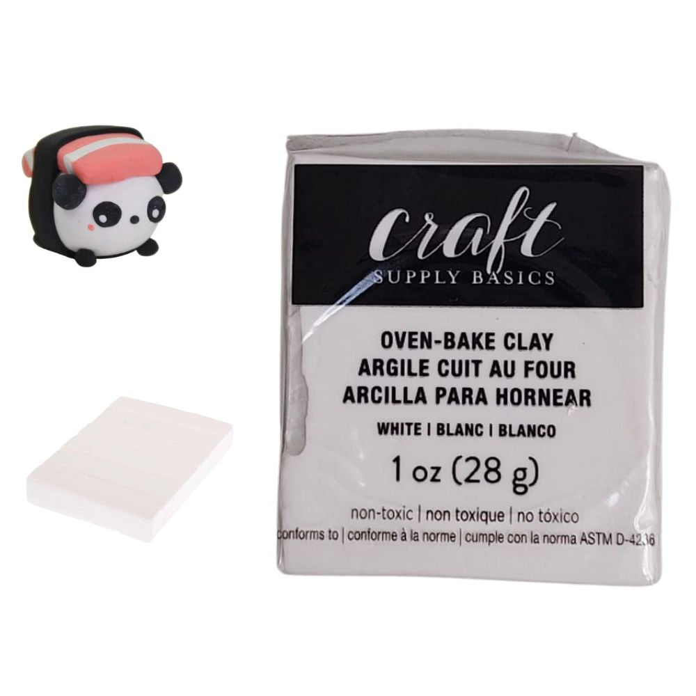 Oven-Bake Clay White / Arcilla para Hornear Blanco Modelado Craft Supply Basics