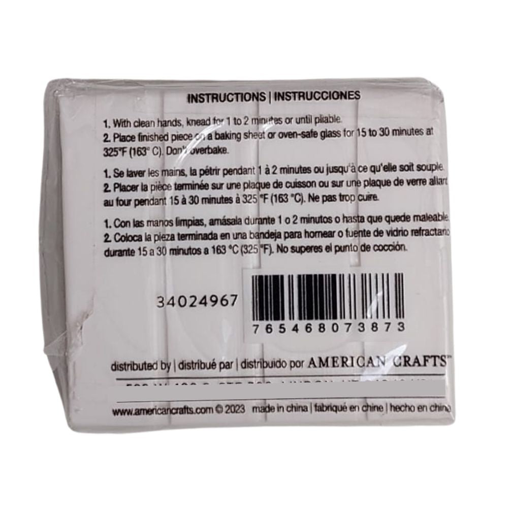 Oven-Bake Clay White / Arcilla para Hornear Blanco Modelado Craft Supply Basics