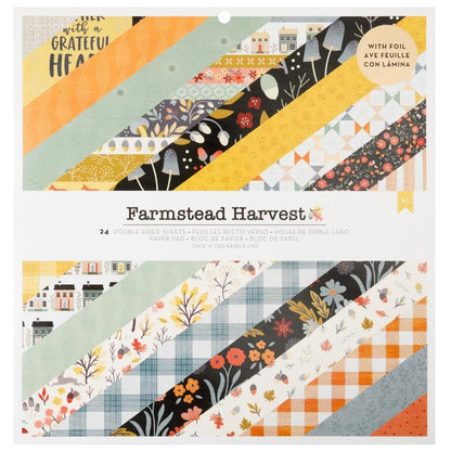 Farmstead Harvest Pad Paper Pad 12 x 12&quot; / Block de Papel Cosecha Otoñal Papel American Crafts