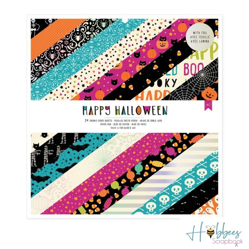 Happy Halloween 12pulg Paper Pad / Block Cartulina Doble Cara Halloween