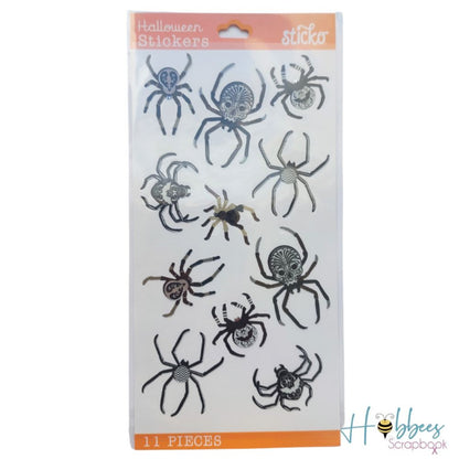 Black and White Spiders Stickers / Estampas de Arañas Stickers Sticko