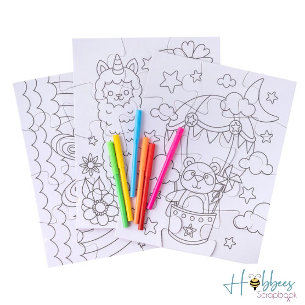 Color Your Own Puzzles Critters / Colorea tu propio Rompecabezas Animales Regalos Colorbok