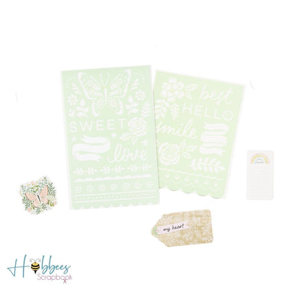 Gingham Garden Stencils / Esténciles de Jardín Gingham Esténciles / Plantillas Crate Paper