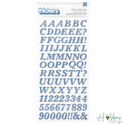 Hello Little Boy Thickers Stickers / Estampas Gruesas de Alfabeto Stickers American Crafts