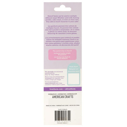 Frost Form Stencil Liner Blooms / Plantillas Florales para Repostería Esténciles / Plantillas American Crafts