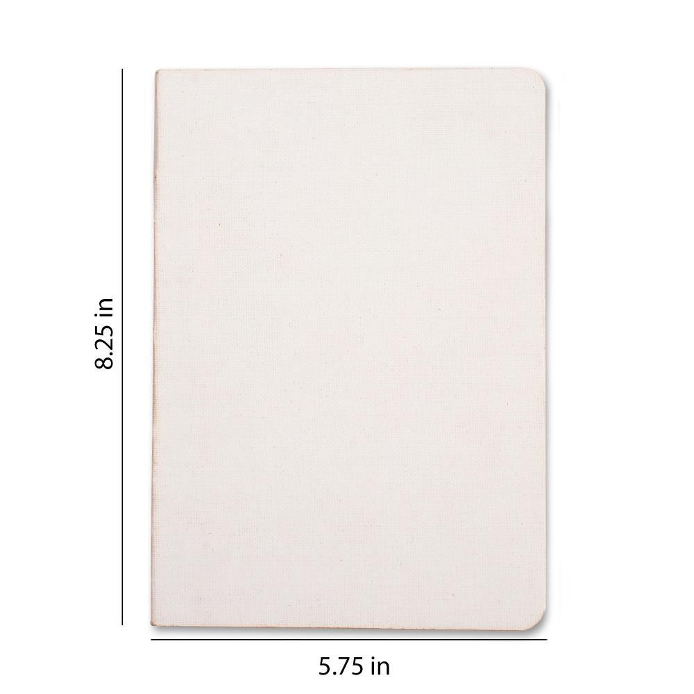 Customizable Canvas Cover Note Book Portrait / Cuaderno de Notas con Cubierta Personalizable
