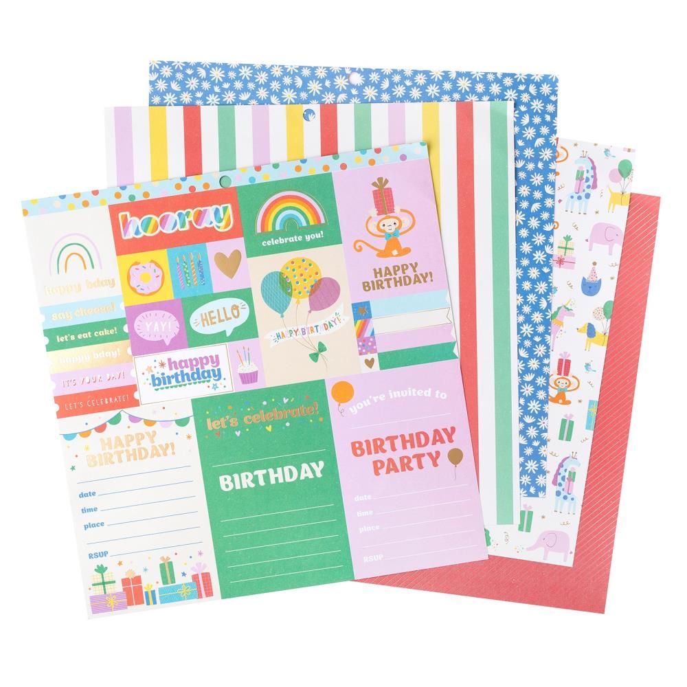 All The Cake Double-Sided Paper Pad 12&quot; / Block de Papel Doble Cara Todo El Pastel Papel Pebbles