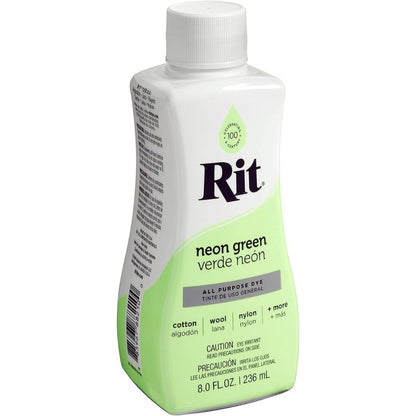 Rit Dye Liquid Neon Green / Líquido para Teñir Verde Neon Pintura para Tela Rit