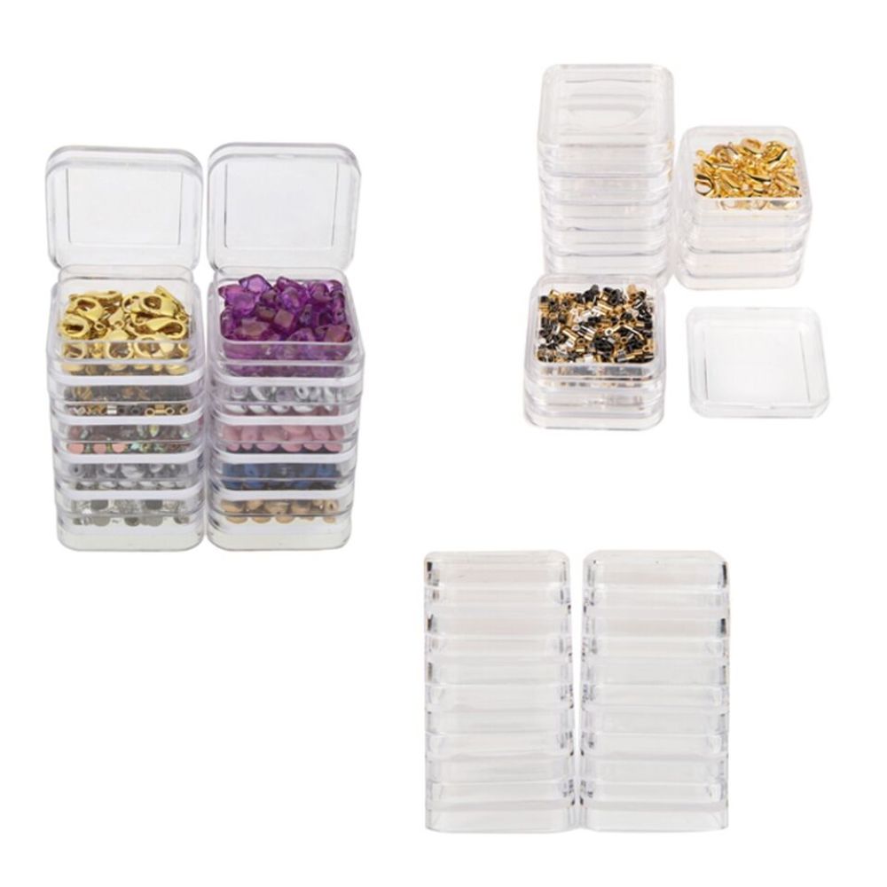 Square Stacker Jars / Botes Apilables Cuadrados Almacenamiento y Organización Bead Smith